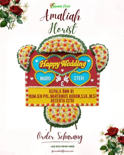 Karangan Papan Bunga Pernikahan di Mamajang Dalam